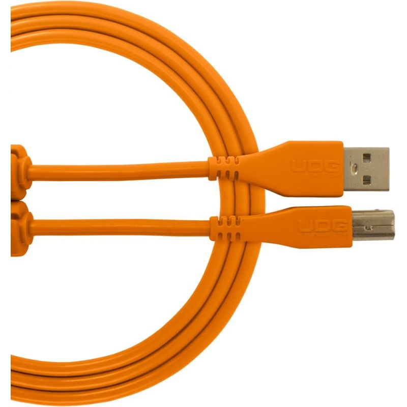 Аудиокабель UDG Ultimate Audio Cable USB 2.0 AB Orange Straight 2m
